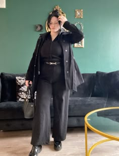 Corp goth outfit for the curvy girls Goth Business Professional, Goth Business Casual Work Outfits Plus Size, Goth Corporate Outfit, Corp Goth Work Outfits Plus Size, Goth Business Casual Plus Size, Office Goth Work Outfits Plus Size, Professional Black Outfits, Business Goth Work Outfits