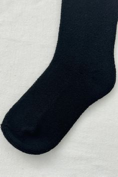 Le Bon Shoppe Cloud Socks. Soft and cozy terry socks. One size fits most 85% Cotton, 13% Polyester, 2% Spandex Machine wash cold, tumble dry low Parc Shop Cloud Socks, Tumble Dryer, Jet Black, Socks, Spandex, Black