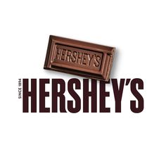 hershey's chocolate bar with the words hershey's on it