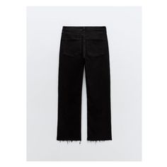 CROPPED - HIGH WAISTFive pocket jeans with a high waist. Seamless cropped flared hems. Front zip and metal button closure. Trendy Flared Cropped Jeans, Trendy Zara Flare Jeans For Fall, Trendy Mid-rise Flare Jeans By Zara, Zara High Rise Flare Jeans For Fall, Zara Mid-rise Flare Jeans For Fall, Cropped Flare Jeans With Five Pockets, Zara High Rise Jeans With Frayed Hem, Trendy Zara Jeans With Frayed Hem, Zara Bottoms With Frayed Hem For Fall