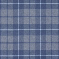 a blue and white plaid fabric