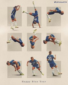 an image of a soccer player doing different poses