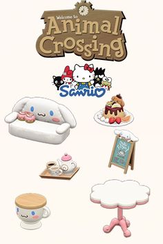 an animal crossing game with various items