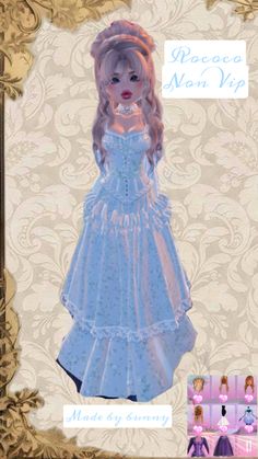 Rococo Dress, Rococo, Character Art, Dresses