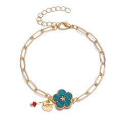 Material: Alloy Fashion Element: Flowers Style: Fashion OL Trendy Metal Jewelry With Flower Shape, Trendy Metal Flower Jewelry, Trendy Metal Flower Shaped Jewelry, Metal Bracelet With Flower Charm, Metal Bracelets With Flower Charm, Trendy Metal Jewelry With Flower Charm, Five Leaf Clover, Hand Chain Jewelry, Flower Chain