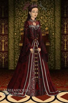 Alliandre Kigarin, Queen of Ghealdan by DaenatheDefiant.deviantart.com on @DeviantArt Tudor Dress Up, Greek Goddess Hairstyles, Mary Tudor, Tudor Dress, The Tudors, Goddess Hairstyles, Jane Seymour, Barbie Princess