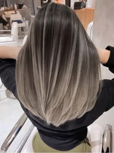 Brown Hair Balayage Long, Ash Blonde Streaks, Darker Blonde Balayage, Hair Styles Brown Hair, Ash Blonde Balayage On Dark Hair, Heir Style, Balayage Straight, Baylage Hair