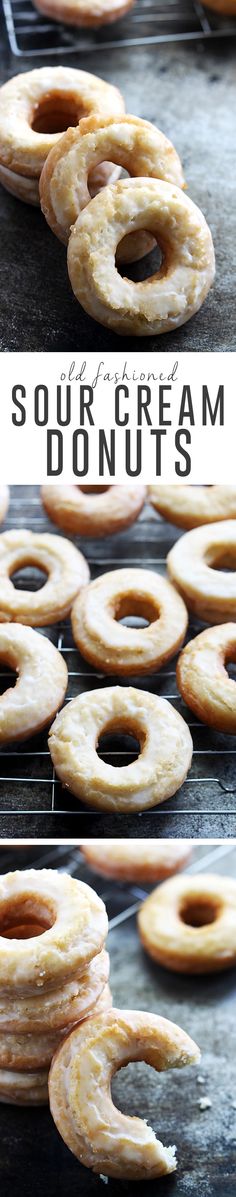 there are several donuts that have been made to look like doughnuts with cream on them