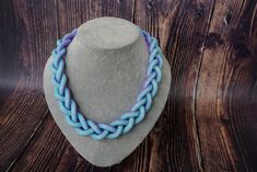 "Braided Wide Chain Necklace, double-sided purple turquoise necklace made of czech beads. The color of the necklace is perfect for summer, it will suit your any dress or denim style. It is interesting and bright at the same time. This is the perfect stylish original accessory for you or your friends. This is a great idea for a birthday present or any other occasion. Available in a different colour and size, just contact me If you have any questions regarding this item, please hit the \"Ask a Que Handmade Purple Beaded Pendant Necklace, Handmade Purple Pendant Beaded Necklace, Handmade Purple Lariat Necklace, Handmade Purple Choker Necklace, Bohemian Purple Necklace With Lobster Clasp, Blue Lariat Beaded Necklace For Gift, Handmade Blue Lariat Necklace, Blue Beaded Lariat Necklace For Gift, Handmade Purple Long Beaded Necklace