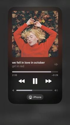 an mp3 player with the words we fall in love in october