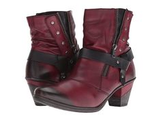 Rieker D8772 Cheyenne 72 Short Cowgirl Boots, Ankle Cowboy Boots, Leather Cowgirl Boots, Woman Wine, Leather Cowboy Boots, Shoe Lover, Cowgirl Boots, Biker Boot, Wedge Boot