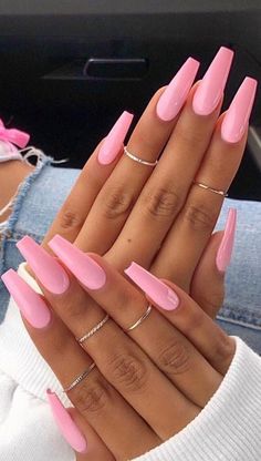 Wedding Acrylic Nails, Nagellack Trends, Simple Acrylic Nails, Long Acrylic Nails Coffin, Acrylic Nails Coffin Short, Summer Acrylic Nails, Pink Nail