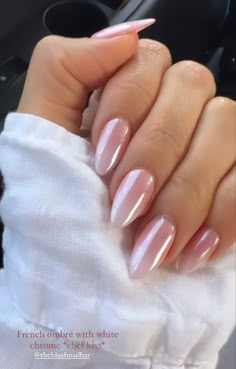 french ombré nails, michele maturo nails, nails inspo Ombré Pearl Nails, Pink White Ombre Chrome Nails, Chrome Pink Ombre Nails, Pink And White Ombre Nails With Chrome, French Ombré Chrome Nails, Pink Ombré Chrome Nails, French Ombre White Chrome, Pink White Ombré Nails With Chrome, Dusty Rose Ombre Nails