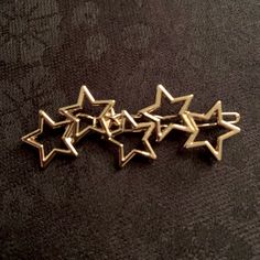 Gold Tone Star Barrette. Clip Style Closing. Taken Out Of Packaging To Photograph Only Ages 5-105 No New Tags Gold Star Hair Clips, Chili Board, Star Barrette, Star Hair Clips, Hair Twisters, Plaid Headband, Girl Cosplay, Gold Hair Clips, Lululemon Headbands