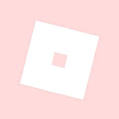 a white square on a pink background