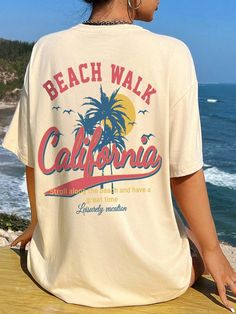 California Dreams Beach Walk Vintage Back-Print T-Shirt – True to You Cheap Short Sleeve Shirt For Beach In Spring, Cheap Women's T-shirt For Surfing, Cheap Women's T-shirt For Vacation, Cheap Long Sleeve T-shirt For Beach Season, Cheap Long Sleeve Beach T-shirt, Cheap Beachy T-shirt For Surfing, Cheap Beachy T-shirt For Beach, Affordable Beachy T-shirt For Beach, Affordable Beachy T-shirt With Graphic Print