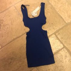 Electric Blue Color, Sexy Cut Out Party Dress , Brand New With Tags, Size M Blue Bodycon Summer Party Dress, Blue Bodycon Backless Dress, Blue Stretch Mini Dress, Blue Backless Club Dress, Flirty Blue Backless Mini Dress, Blue Mini Bodycon Dress For Club, Casual Blue Backless Mini Dress, Blue Bodycon Mini Dress For Club, Blue Backless Bodycon Dress For Club