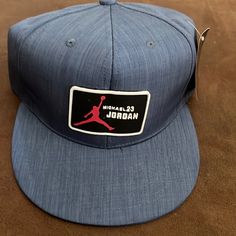 Kndit Caps Premium Cap Michael Jordan 23 Blue New With Tag 1b Blue Curved Bill Dad Hat For Sports, Blue Sporty Dad Cap, Sporty Blue Dad Cap, Blue Sports Dad Hat With Curved Bill, Blue Dad Hat With Curved Bill For Sports, Blue Casual Sports Hat, Casual Blue Sports Hat, Blue Sports Hat, One Size Fits Most, Blue Sports Hat One Size Fits Most