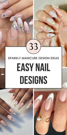 These elegant and simple wedding nail designs are perfect for any bridal style. From short natural nails to almond-shaped ombre designs, you can create these looks at home or for a camping wedding. Add a hint of sparkle for that coquette touch. Save this pin to your nail design inspiration board!