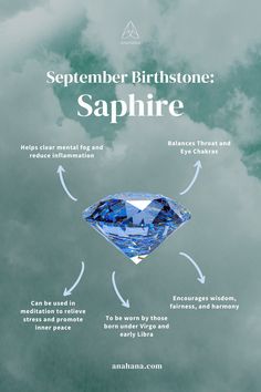 The traditional September birthstone, which has fascinated people for thousands of years, is the dazzling blue Sapphire. As one of the "Big Four" of jewelry, alongside diamonds, emeralds, and rubies, the Sapphire stands out for its rich, deep blue hues and incredible durability. Benefits Of Wearing Blue Sapphire, September Birth Stone Color, September Sapphire, September Stone, Sapphire Stone Meaning, Sapphire Aesthetic, Blue Sapphire Benefits, September Gemstone, Diamond Meaning