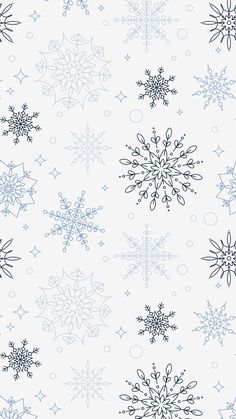 snowflakes on a white background with blue and black lines in the middle,