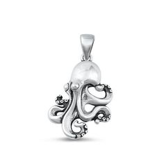 Sterling Silver High Polished Octopus Pendant Oxidized Beach Charm. 925 New Jewelry Female Unisex All our silver jewelry is crafted from .925 silver also commonly referred to as sterling silver. Sterling silver is the standard for beautiful high-quality silver jewelry and cannot be replicated by lower priced silver plated jewelry. It is 92.5% pure silver, mixed with alloys to add strength and durability to stand the test of time. Keep your fine jewelry shiny and elegant by storing it properly. Jewelry needs to be stored in a dry area, preferably away from air in a jewelry box or plastic bag. Avoid exposure to harsh chemicals. Use a polishing cloth to remove tarnish build-up over time. Size: One Size.  Age Group: adult. Octopus Pendant, Tarnish Remover, Silver Plated Jewelry, New Jewelry, Pure Silver, Plastic Bag, Octopus, Womens Watches, Womens Necklaces