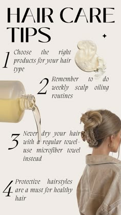 Some tips for your hair care journey. Hope this helps Ps. there are more information about this in my profile #HairCare #HealthyHair Prepare Him Room, Haircare Advertising, Essential Oil Hair, Hair Advertisement, Essential Oil Hair Growth, Healthy Hair Routine, Easy Care Hairstyles, Diy Hair Masks, Hair Maintenance Tips