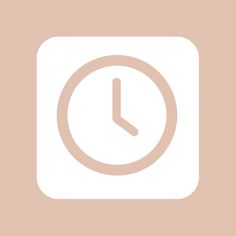 a clock icon on a beige background