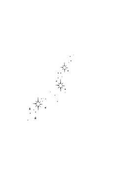 a black and white photo of some snowflakes in the sky with one falling off