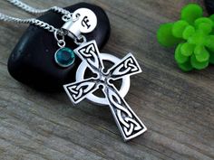 "Best gift for dad? here it is, this sterling silver Celtic Cross is just Amazing!! this Celtic Cross necklace is not just beautiful in design but also in meanings, this pendant is a symbol which emphasizes the endlessness of love of God shown through the sacrifice of Jesus on the Cross. The Celtic knot at the bottom of the cross represents friendship, affection, that cannot be broken. The trinity design on the arm of the Cross symbolize God's love around the Holy Trinity. Also It represent the Spiritual Cross Jewelry For Father's Day, Celtic Cross Necklace, Om Jewelry, The Sacrifice, Jewelry Mens, Irish Jewelry, Symbolic Jewelry, Celtic Cross, Large Jewelry