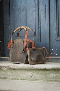 Women Tote Bag, Leather Shoulder Handbag With Clutch Set, Khaki Orange Matt Leather Unique Handmade Purse, Travel Handy Handbag Ladybuq - Etsy Festival Purse, Art Atelier, Handmade Purse, Handmade Purses, Leather Shoulder Handbags, Wedding Bag, How To Make Handbags, Tote Bag Leather, Bag Handmade