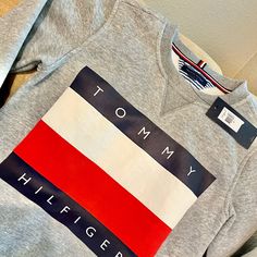 Boys 8-10 Hilfiger Sweater Tommy Hilfiger Logo Print Sweatshirt For Fall, Tommy Hilfiger Letter Print Sweatshirt For Winter, Casual Tommy Hilfiger Logo Print Sweatshirt, Tommy Hilfiger Letter Print Winter Sweatshirt, Tommy Hilfiger Casual Logo Print Sweatshirt, Casual Tommy Hilfiger Sweatshirt With Logo, Winter Tommy Hilfiger Sweatshirt With Letter Print, Tommy Hilfiger Logo Print Long Sleeve Sweatshirt, Tommy Hilfiger Long Sleeve Logo Sweatshirt