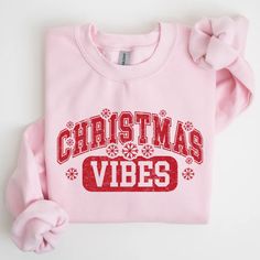 Christmas Vibes, Snowflakes, Retro, Varsity, Santa, Snow, Xmas Sweatsh Christmas Streetwear Cotton Sweatshirt, Christmas Cotton Sweatshirt For Streetwear, Holiday Cotton Sweatshirt With Letter Print, Letter Print Sweatshirt Winter Gift, Graphic Print Sweatshirt For Winter Gift, Graphic Print Sweatshirt As Winter Gift, Graphic Print Sweatshirt Winter Gift, Christmas Cotton Sweater For Streetwear, Christmas Vibes