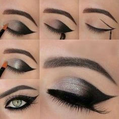 Smoky Eye Makeup Tutorial, Mekap Mata, Party Makeup Looks, Makeup Tip, Smokey Eye Tutorial, Smink Inspiration, Hooded Eye Makeup