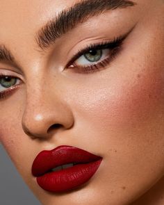 Classic Makeup Looks, Lips Photo, Wedding Eye Makeup, Christmas Makeup Look, Classic Makeup, Beautiful Lipstick, Red Lip Makeup, Winged Liner