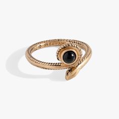 Antique Gold Snake Ring With Stone, Adjustable Gold Onyx Ring, Elegant Black Snake-shaped Jewelry, Snake Silhouette, Goth Rings, Gothic Wedding Theme, Goth Ring, Jewelry Style Guide, Glam Gifts