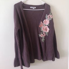 As Shown In The Photo Casual Lavender Spring Cardigan, Trendy Purple Cotton Cardigan, Knitting Club, Floral Cardigan, Rue21, Purple Floral, The Photo, Pink Purple, Sweaters & Cardigans