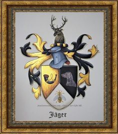 a coat of arms with an animal on it