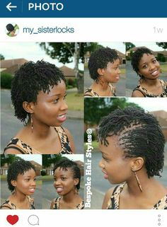 TatendasLocks  1yr #BespokeFamily #BespokeClientsAreTheCoolestEver Hair Cuts Black Women, Short Hair Cuts Black Women, Nubian Braids, Short Sisterlocks, Loc Crown, Braid Locs, Sisterlocks Installation, Locs Journey, Sister Locks