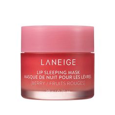 A leave-on lip mask that delivers intense moisture and antioxidants while you sleep! This iconic, fan-fave pout perfector is a special intensive-care mask for lips. With nourishing Berry Fruit Complex™, Murumuru seed and Shea butter, this hydrating lip mask delivers intense moisture and antioxidants while you sleep for visibly smoother, baby-soft lips in the AM.  #1 Lip Treatment Brand In The US* - 1 sold every 2 seconds** *Source: Circana, U.S. Prestige Beauty Total Measured Market, Skincare Brand Sales, 12 months ending December 2023 **Based on aggregated global unit sales data in 2023  FEATURES & BENEFITS - Berry Fruit Complex™: Rich in antioxidants to help reveal smooth and supple looking lips. -  Coconut Oil, Shea Butter, and Muru muru Seed Butter: Helps nourish & deliver lasting mois Laneige Berry, Berry Lips, Laneige Lip Sleeping Mask, Berry Fruit, Lip Sleeping Mask, Lemon Lavender, Sleeping Mask, Intensive Care, Pen Gift