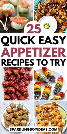 Explore a world of quick and easy appetizer recipes! From easy finger foods for parties to healthy crowd-pleasers, find simple party snacks, vegetarian options, and impressive platters perfect for your next gathering. Discover savory pastry delights, homemade dips, and game day snacks that are sure to be a hit. Whether it's a holiday celebration or cocktail party, these make-ahead appetizer recipes for parties have you covered. Start your culinary adventure with our easy appetizer ideas today! Best Party Appetizers, Make Ahead Appetizers, Appetizers For A Crowd, Appetizer Ideas, Finger Foods Easy, Quick And Easy Appetizers, Party Appetizers Easy, Easy Parties