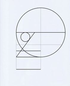 a drawing of a circle with an object in it's center and lines on the other side