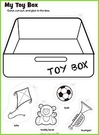 a toy box cut out with the words'my toy box '