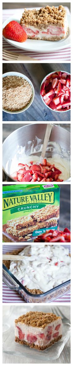 strawberry cream cheesecake recipe with strawberries and oatmeal