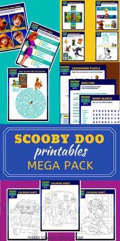 the scooby doo printables mega pack