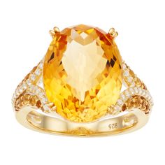 Citrine Rings, Gold Coin Jewelry, Month Gemstones, Hammered Silver Jewelry, White Sapphire Ring, Citrine Ring, Coin Jewelry, White Sapphire, Bright Yellow