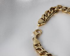 Excited to share this item from my #etsy shop: 8 MM Cuban Link Bracelet, 14K Gold, Layering Chain, Chunky Retro Chain, Bold Link, Gift For Her, Stacking Bracelet, Unisex Bracelet #curb #unisexadults #gold #minimalist #lobsterclaw #curbchain #jewelery #giftforher #jewellery #jewelry #fashion #earrings #handmade #necklace #gold #accessories #silver #love #jewellerydesign #ring #style #handmadejewelry #jewels #jewelrydesigner #diamond #bracelet #jewelryaddict #diamonds #rings #indianjewellery #wedd Gold Cuban Link Chain Bracelet For Gift, Gift Cuban Link Chunky Chain Bracelet, Gold Cuban Link Bracelet As Gift, Gold Plated Cuban Link Bracelet As Gift, Gold Plated Cuban Link Bracelet Gift, Gold-tone Curb Chain Bracelets As Gifts, Cuban Link Chain Bracelet As Gift, Curb Chain Cuban Link Bracelet As Gift, Gold-tone Curb Chain Bracelet As Gift