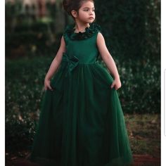 Beautiful Emerald Green Dress Green Princess Gown For Pageant, Green Princess Gown For Pageants, Green Princess Dress For Pageant, Princess Style Green Gown For Pageant, Green Princess Dress For Pageants, Green Princess Style Tulle Dress, Elegant Green Pageant Dress For Dress-up, Green Princess Holiday Dress, Green Princess Style Holiday Dress