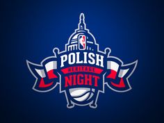 the polish heritage night logo on a blue background