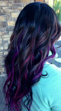 Gorgeous colours Purple Hair Highlights, Purple Balayage, Purple Highlights, Lilac Hair, Dye Ideas, Hair Color And Cut, Hair Coloring, New Hair Colors, Hair Color Balayage